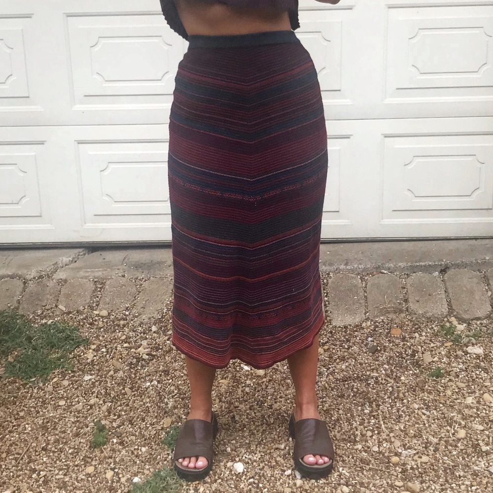 Orvis vintage multicolor sweater pencil skirt.